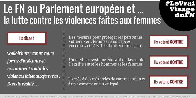 Le FN au Parlement européen et la lutte contre les violences faites aux femmes